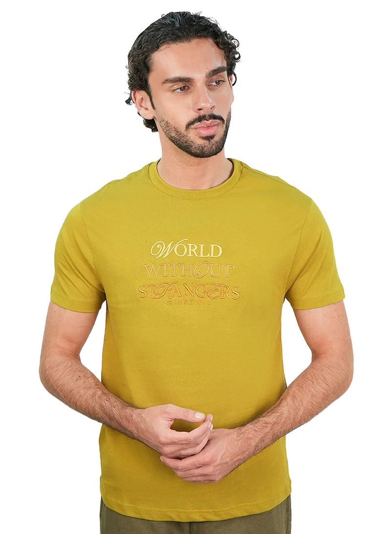 جيوردانو Men's Slim Fit Cotton Jersey Crew Neck Print Tee | WWS Graphic