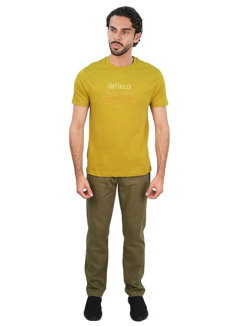 جيوردانو Men's Slim Fit Cotton Jersey Crew Neck Print Tee | WWS Graphic