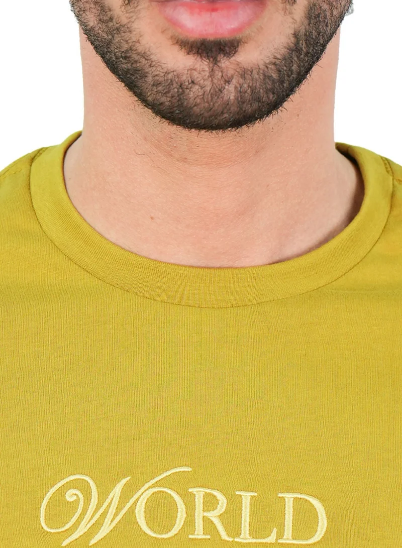 GIORDANO  Men's Slim Fit Cotton Jersey Crew Neck Print Tee | WWS Graphic for Men | Best Price UAE