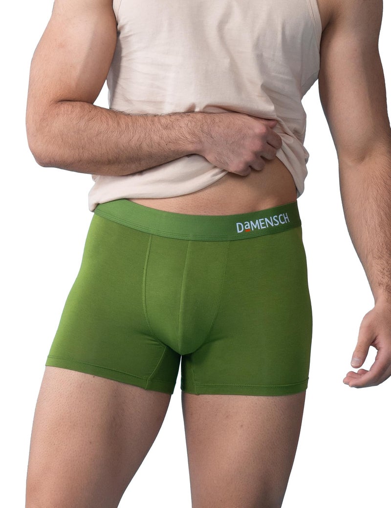 DAMENSCH Deo-Soft Solid Underwear for Men, Breathable Inner, Modal Trunks, Super Soft Waistband, Odour Cancelling Trunks, 3X Softer Than Cotton Men Underwear-Cactus-M - Image 1