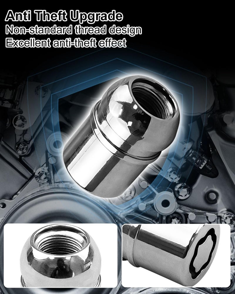 Tavaski 08W42SNA101 Wheel Locks Lug Nuts Fit for Honda Accord 20082012 CRV 20072013 CRZ 20112013 Crosstour Insight 20102013 Element 20042011 Fit 20072013 Alloy AntiTheft Wheel Locking Set 4Pcs - Image 4