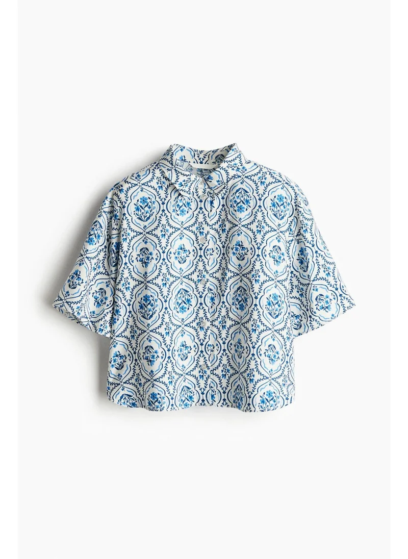 اتش اند ام Short-sleeved twill shirt