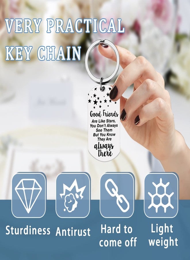 PLwelth Best Friends Keychain for Women Men Good Friends are Like Stars Keychain Friendship Gift Cute Long Distance BFF Dog Tag Kids Adult Funny True Friends Leaving Apart Gift for Birthday Christmas - Image 4