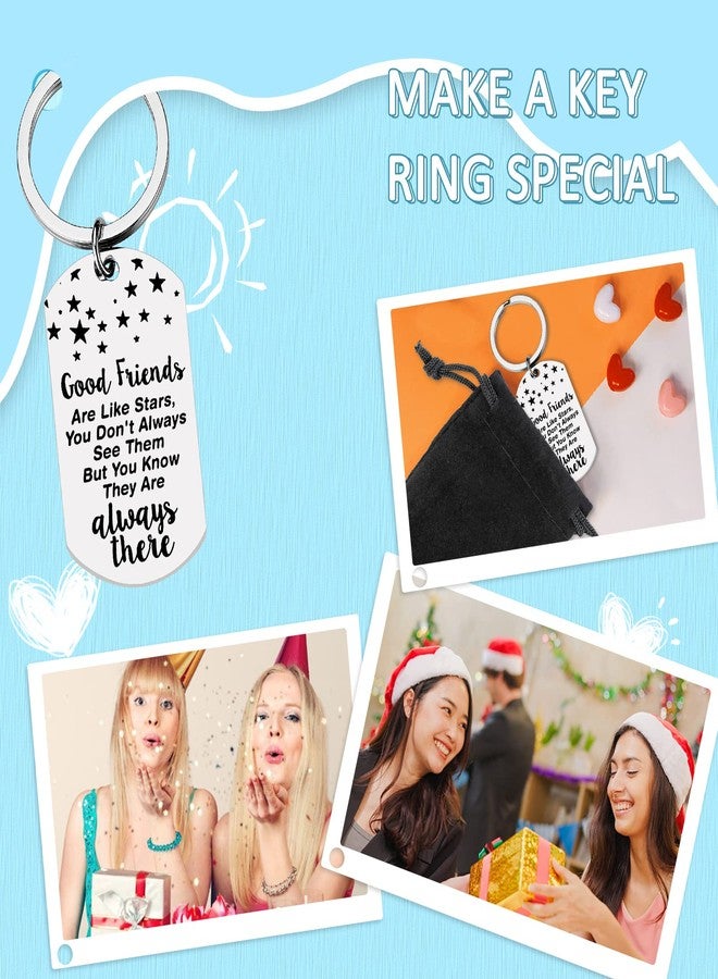 PLwelth Best Friends Keychain for Women Men Good Friends are Like Stars Keychain Friendship Gift Cute Long Distance BFF Dog Tag Kids Adult Funny True Friends Leaving Apart Gift for Birthday Christmas - Image 3