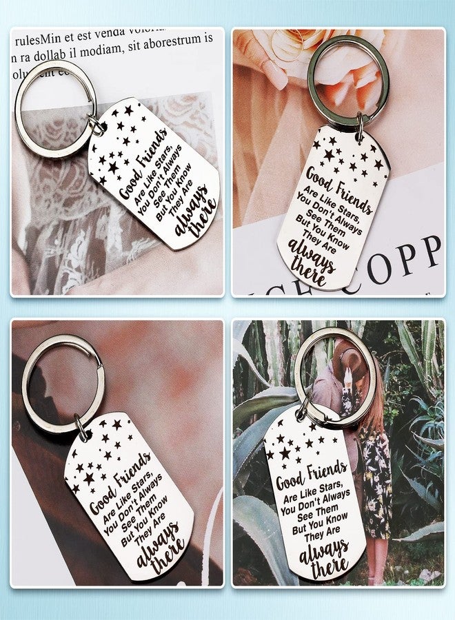 PLwelth Best Friends Keychain for Women Men Good Friends are Like Stars Keychain Friendship Gift Cute Long Distance BFF Dog Tag Kids Adult Funny True Friends Leaving Apart Gift for Birthday Christmas - Image 2