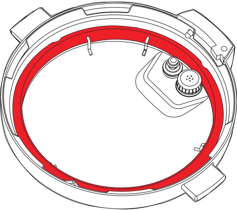 Instant Pot 2-Pack Sealing Ring, Inner Pot Seal Ring, Electric Pressure Cooker Accessories, From the Makers of , Non-Toxic, BPA-Free, Replacement Parts, Red/Blue, 5 and 6 QT - Image 2