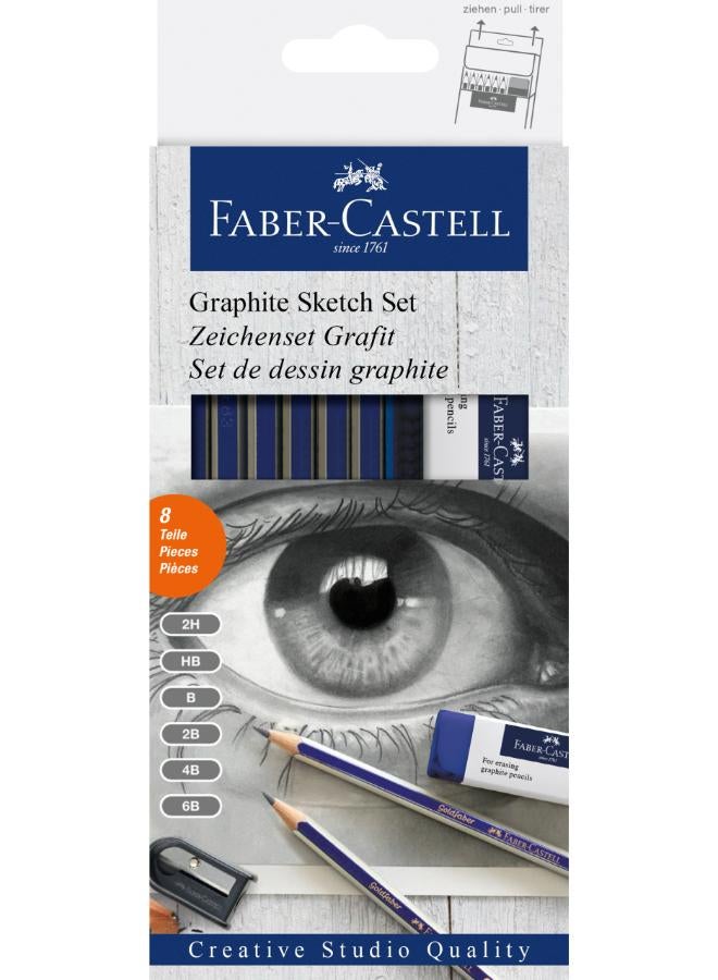 فابير كاستل طقم رسم - Creative Studio - Graphite - ( 8 قطع)