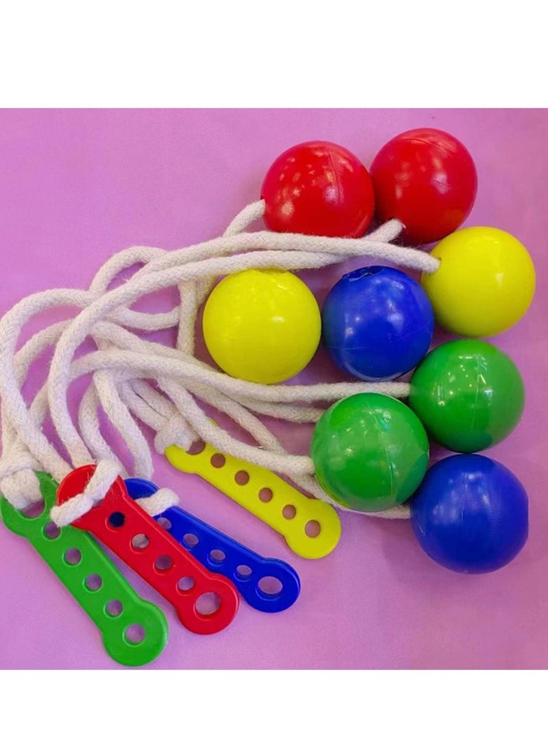MAGIC VAULT - Clackers Balls on a String,Vintage Clackers Knockers | Party Noisemakers Mini Click Clackers Toy for Kids and Adults, Button Battery (4pcs) - Image 1