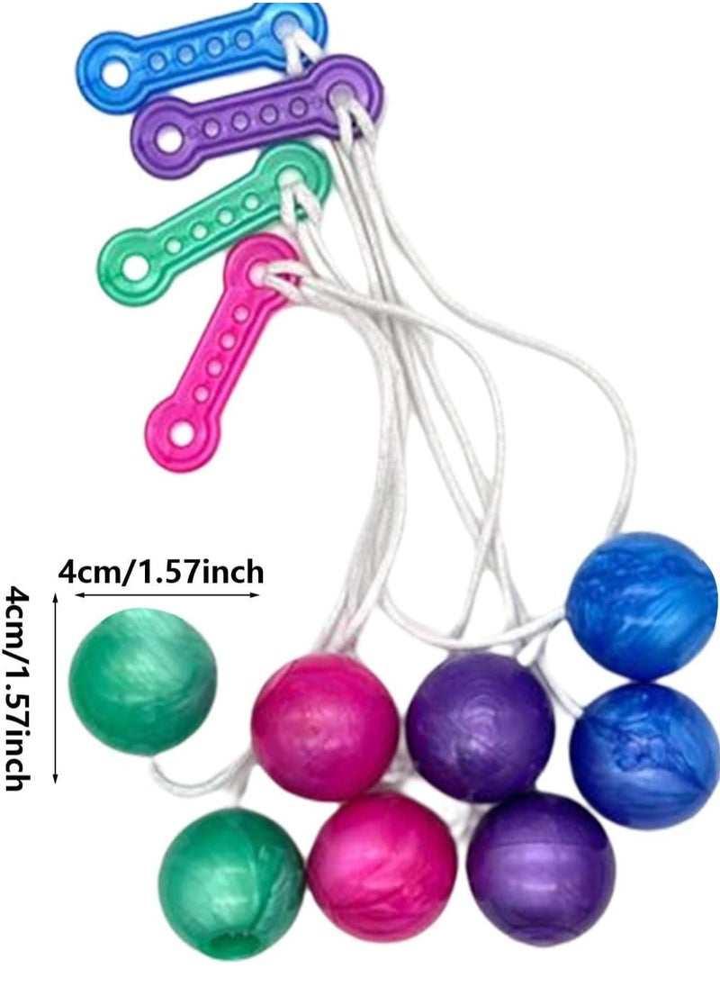 MAGIC VAULT - Clackers Balls on a String,Vintage Clackers Knockers | Party Noisemakers Mini Click Clackers Toy for Kids and Adults, Button Battery (4pcs) - Image 1