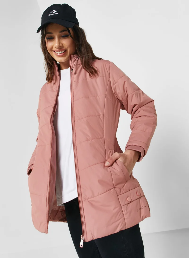 Urban Minx Urban Minx Urban Minx Longline Padded Jacket With Hood
