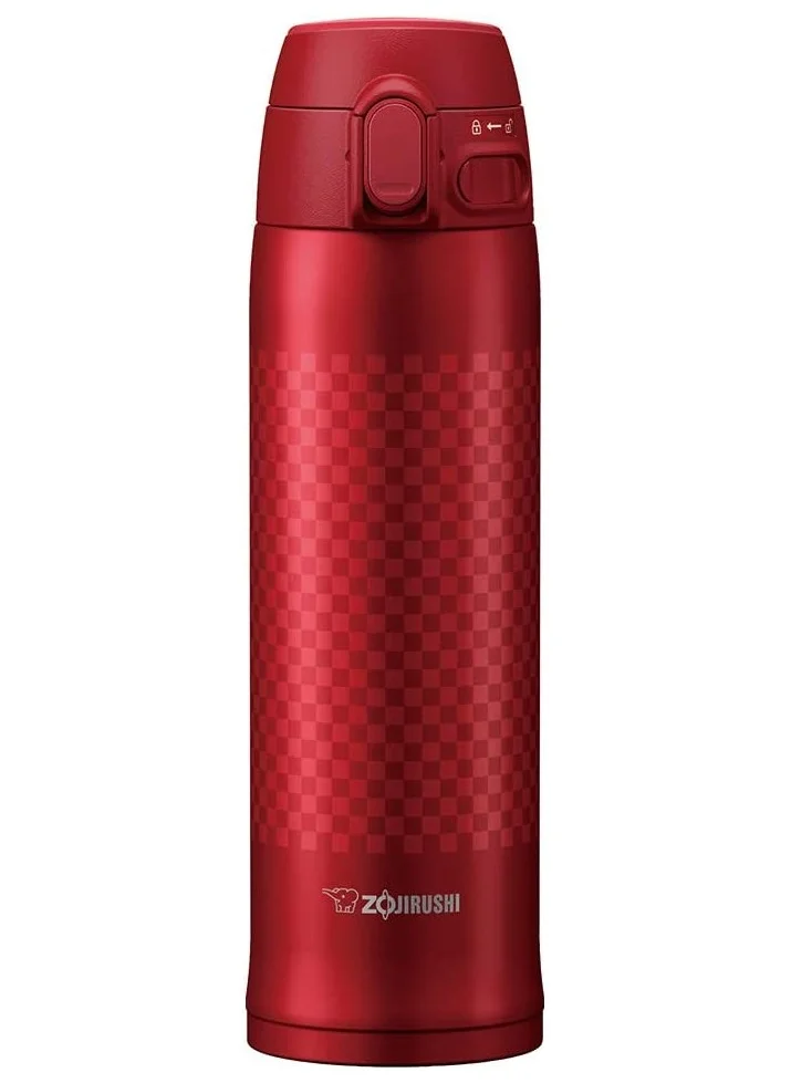 Zojirushi Stainless Steel Vacuum Bottle 0.48Ltr, Ichimatsu Red