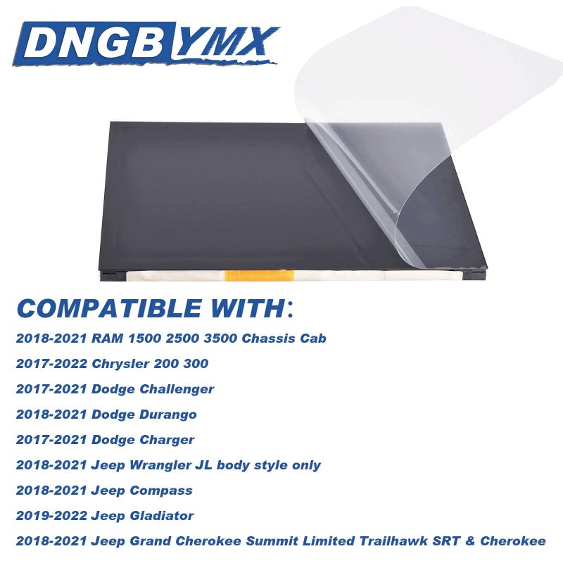 Dngbymx 8.4" Uconnect Touch Screen 4C UAQ LCD Monitor Radio Navigation Compatible with Dodge RAM Chrysler Gladiator Compass Wrangler Cherokee Challenger Durango 2017-2022 Replace # LA084X01(SL)(02) - Image 2
