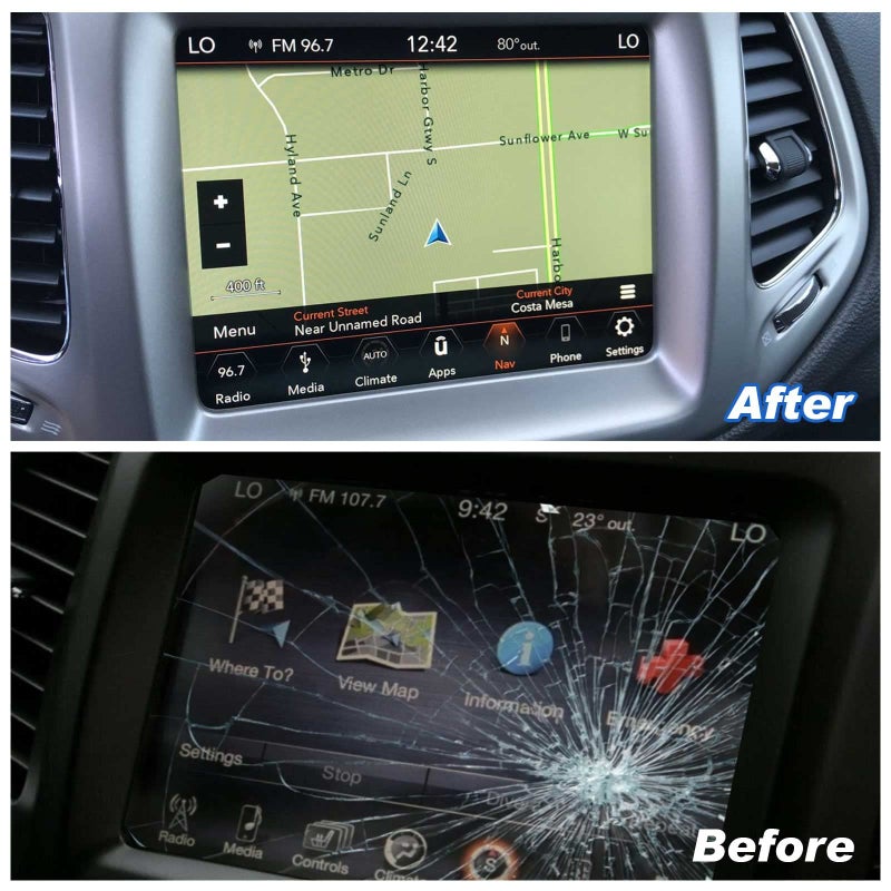 Dngbymx 8.4" Uconnect Touch Screen 4C UAQ LCD Monitor Radio Navigation Compatible with Dodge RAM Chrysler Gladiator Compass Wrangler Cherokee Challenger Durango 2017-2022 Replace # LA084X01(SL)(02) - Image 5