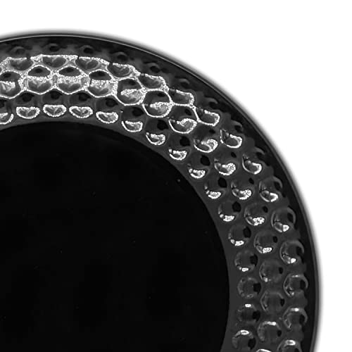 KONVIO Melamine Dinner Full Size Plates Set of 6, Unbreakable Plates (6 Pieces, 11 inches) (Rich - Black) - Image 5