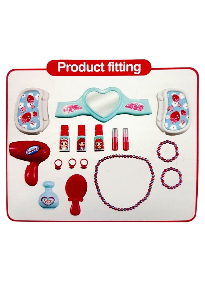 Toyshine Toyshine Plastic Carry Along Beauty Set Toy with Briefcase and Accessories (Multicolour)  - Image 3