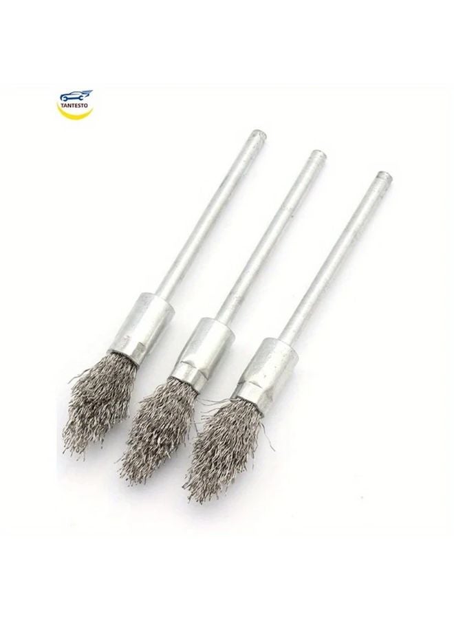 1pc Heavy Duty Steel Wire Brush Flexible Bristles Ergonomic Handle - Image 2