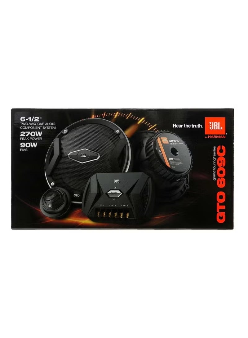 JBL Car GTO 609C 6.5 Inch 2 Way Component Speaker System Including Midrange Speakers and Tweeters - Black - Image 1