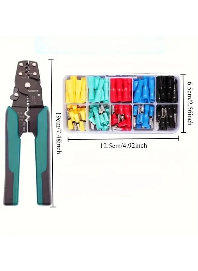 100Pcs Bullet Type Insulation Crimp Terminal with Multifunctional Pliers Wire Connectors Kit - Image 4