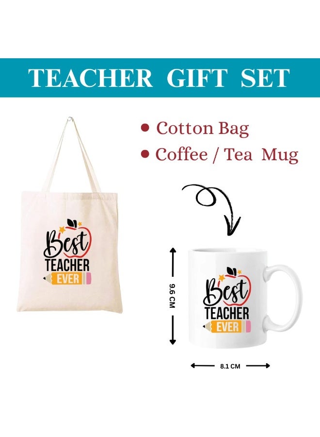 PRINTSHOP4ME Teacher's Day Gift Combo–Printed Cotton Bag&Ceramic Mug|Ideal Gift For Teachers - Image 2