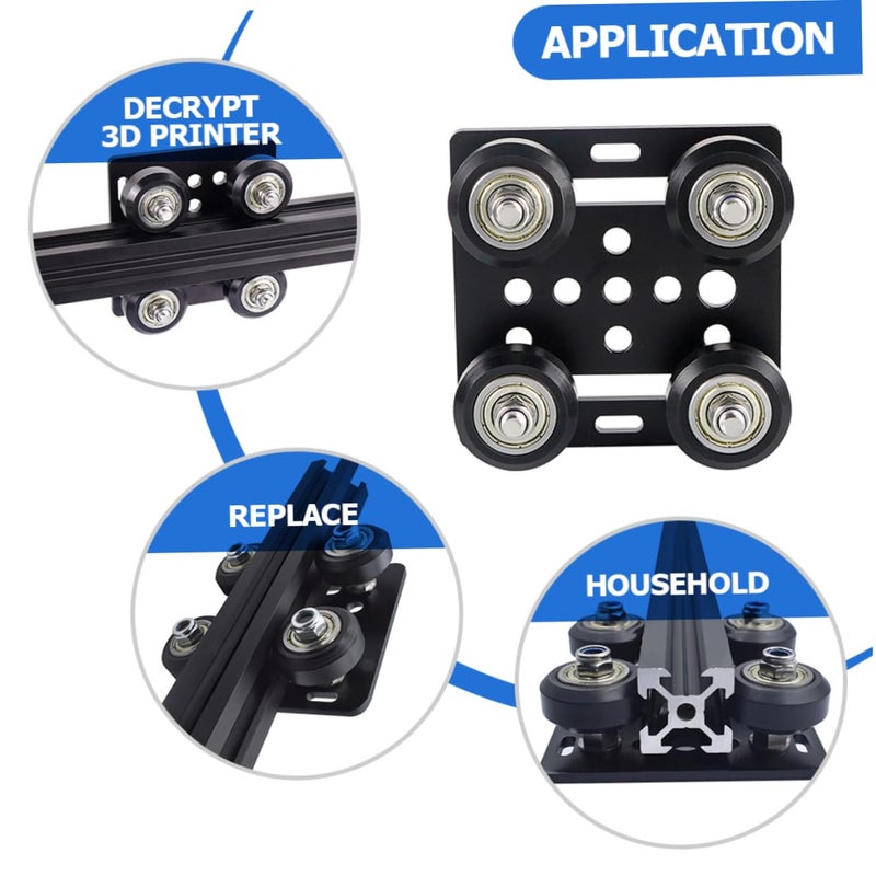 Aluminum Profile Pulley Wheel For 3D Printer 2020 Extrusion Frame Smooth Rolling V Wheel - Image 5