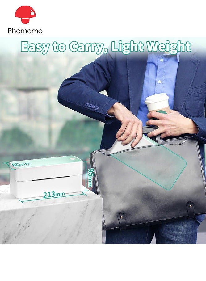 phomemo 241-BT Bluetooth Thermal Label Printer, 4X6" Wireless Shipping Label Printer for Small Business, Label Printer for Shipping Packages, Compatible with iPhone, Android  (Green) - Image 5