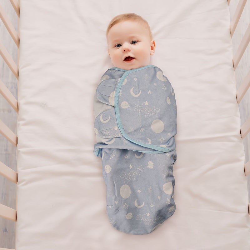 3 Pack Newborn Baby Swaddle Sacks 100 Percent Cotton Snug Fit Space Exploration - Image 4