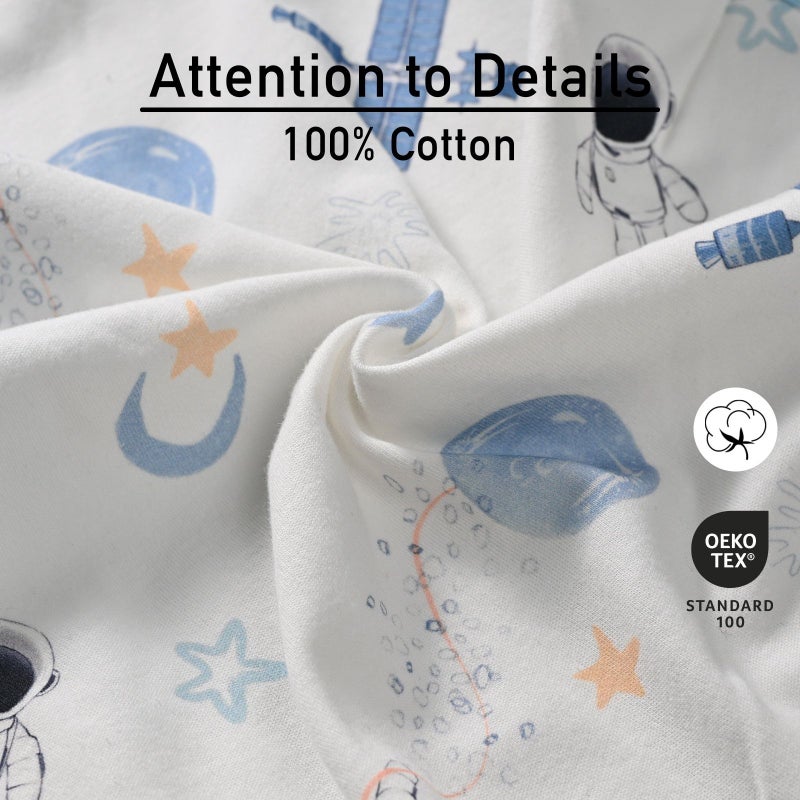 3 Pack Newborn Baby Swaddle Sacks 100 Percent Cotton Snug Fit Space Exploration - Image 5