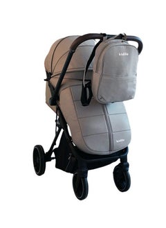 Kidilo Light weight Stroller, Ultra-Compact Fold & Airplane Ready Travel Stroller, Near Flat Recline Seat, Cup Holder, Raincover & Travel Backpack Light Brown  - Image 1