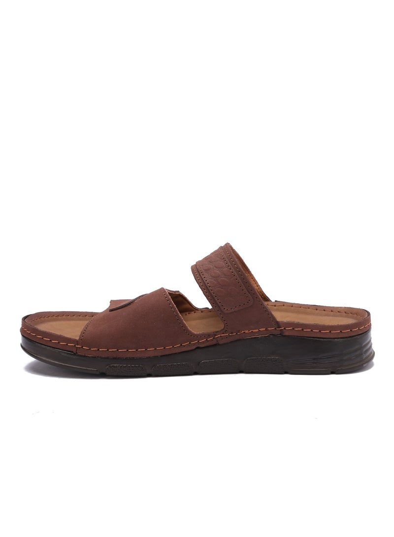 Men's Medical Open Toe Slippers - Genuine Leather with Padded Footbed and Metal Buckle - Image 4