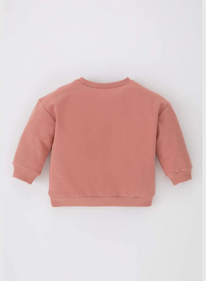 DeFacto BabyGirl Bike Neck Long Sleeve Knitted Sweatshirt