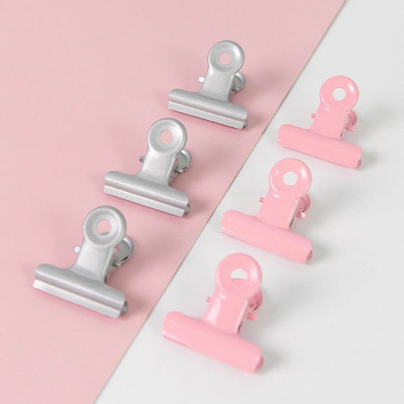 Metal Clamp: 12pcs Multicolor Chrome-Finished Rustproof Durable - 16mm Capacity Hanging Binder Clip for Home Office School Desktop Organization - Image 2