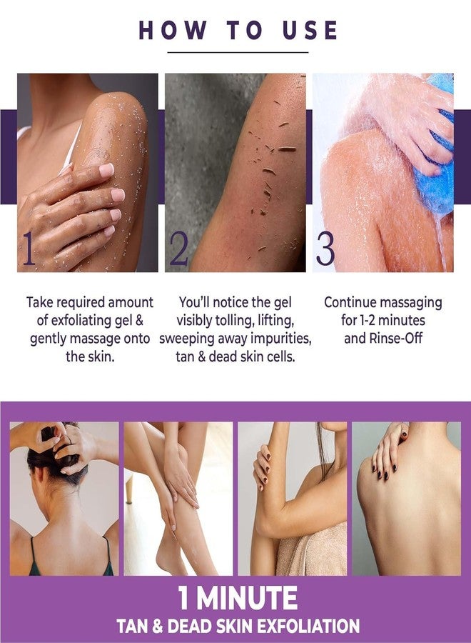 Sanfe Instant Tan & Dead Skin Removal Exfoliating Gel | Visibly Removes Tan | AHA Exfoliation in Minutes | Smooth & Bright Skin | 100g, Pack of 1 - Image 4