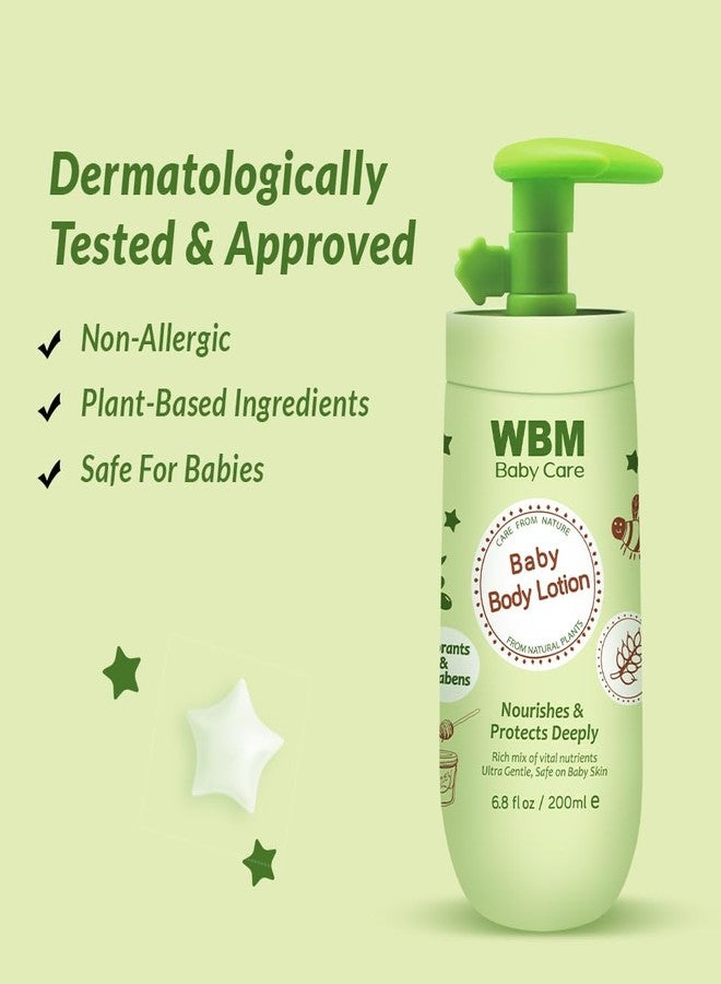 WBM Care Baby Lotion | Nourishing face and body lotion enriched with natural honey and wheat germ oil, gentle and safe for your baby's delicate skin, 6.8 oz - Image 3