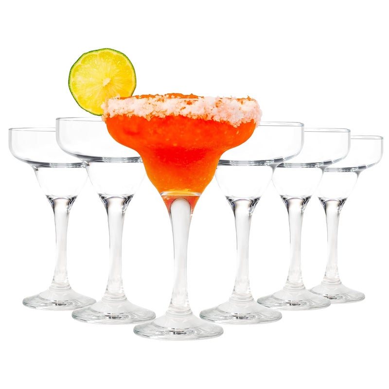 Vikko Vikko Margarita Glasses 10 Ounce Crystal Clear Set of 6 Margarita Glasses Elegant Glassware for Margaritas Pina Coladas and Cocktails  - Image 1