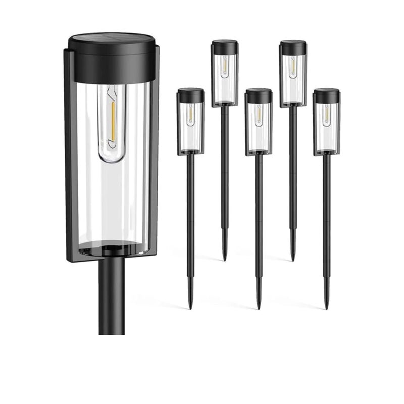Zikra Solar Pathway Lights Outdoor 6 Pack, Upgraded Super Bright Up to 12 Hrs Long Lasting Solar Outdoor Lights, IP65 Waterproof Auto ON/Off Landscape Path Lights for Walkway Driveway Patio Yard - Image 1