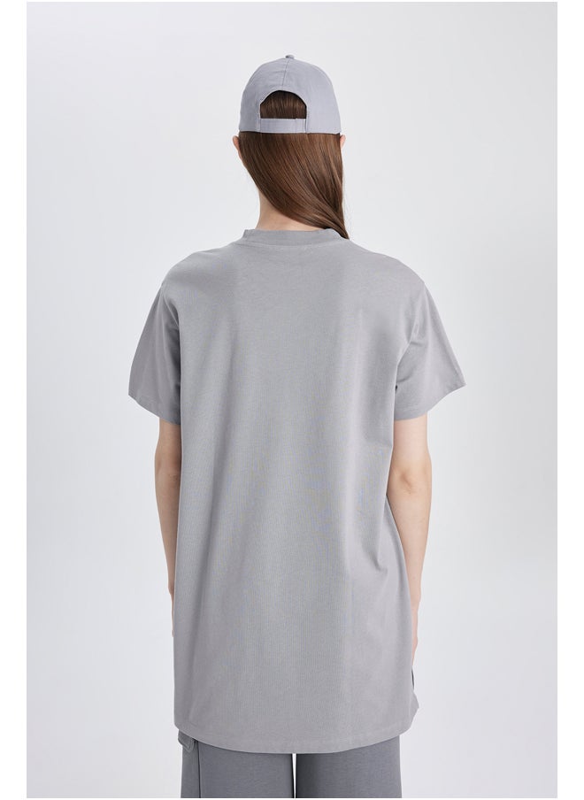 DeFacto - Woman Regular Fit Bike Neck Knitted Short Sleeve Tunic - Image 1