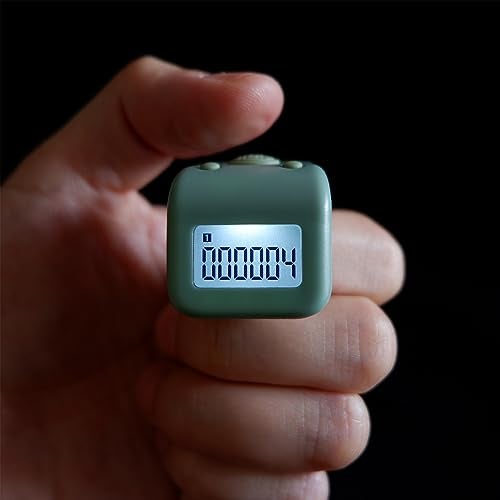 Arvakr Rechargeable Finger Counter, IPX8 Waterproof Lap Counter, Silent 6 Channels Digital Tasbih Tally Clicker with LED for Prayer Swimming Knitting Gift, Black - Image 5