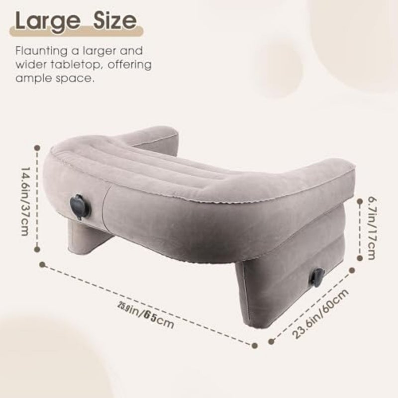 Inflatable Lap Desk Pillow, PVC Reading Pillow with Extra Large Arm Rest, Laptop Lap Desk with Inflatable Bag for Reading, Working, Writing, Playing Steam Deck Switch or Sitting in Bed Couch Floor Sofa - Image 5