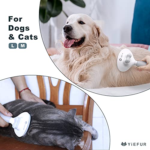 YiEFUR Cat Hair Brush,Cat Brush for Shedding,Soft Silicone Self Cleaning Brushes for Short and Long Haired Cats for Grooming and Shedding - Image 5