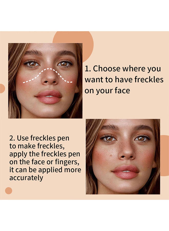 Julystar - Fake Freckle Pen, Faux Freckles Temporary Tattoo Freckles Phreckles Marker Pencil Makeup, Fake Freckle Pen Makeup Set Long Lasting Waterproof - Image 1