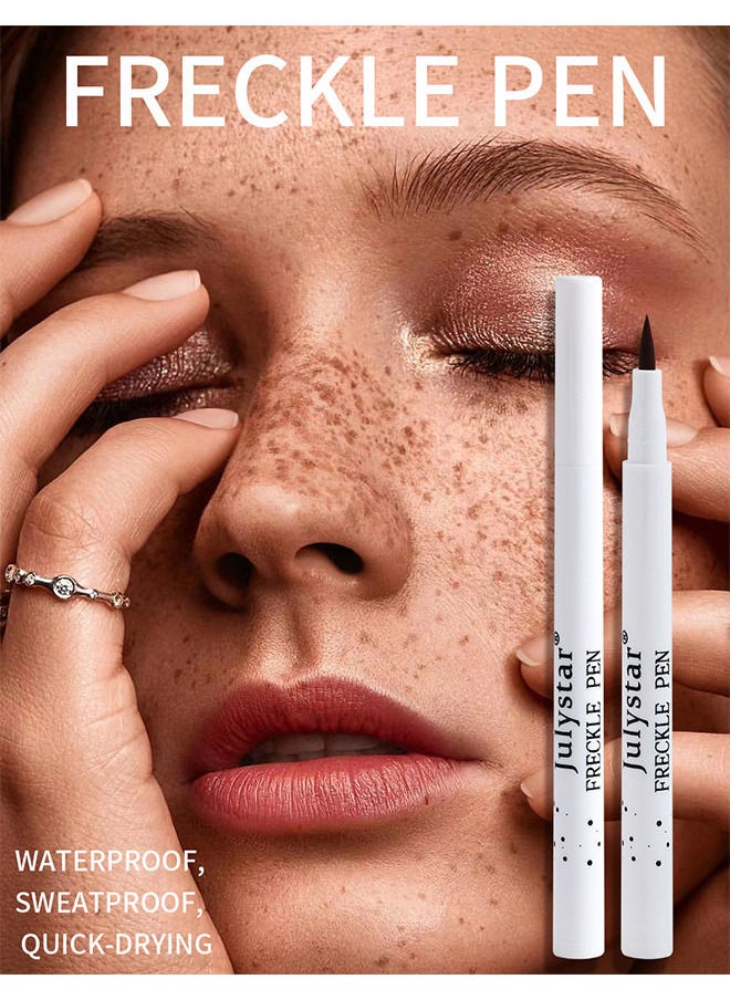 Julystar - Fake Freckle Pen, Faux Freckles Temporary Tattoo Freckles Phreckles Marker Pencil Makeup, Fake Freckle Pen Makeup Set Long Lasting Waterproof - Image 1