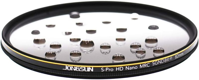 JONGSUN 72mm ND Filter, Color Graduated Gray Neutral Density Filter, 18 Layer Multi-Coated, Optical Glass Schott B270, CSGND8 (0.9) 3-Stop - Image 3