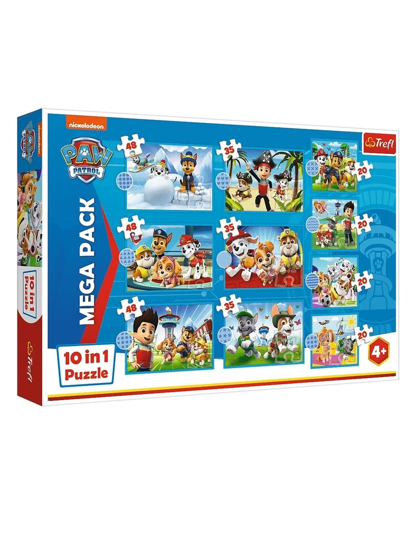 Trefl - Paw Patrol Puzzle 10in1 Reliable Paw Patrol team - 329 pcs  - 96001