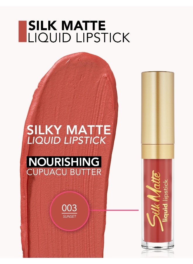 flormar Silk Matte Liquid Lipstick 003 Sunset - Image 5
