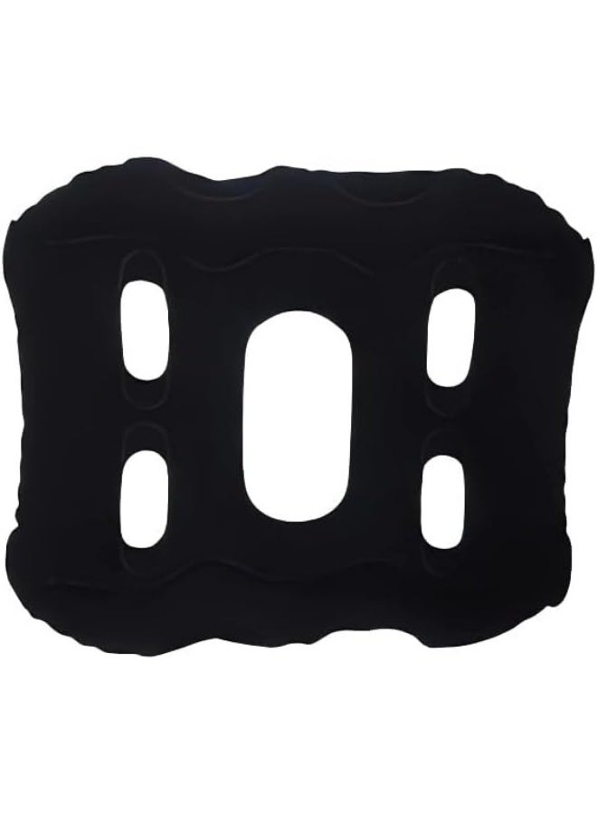 وسادة مضادة لقرحة الفراش، منتجات للمرضى طريحي الفراش، وسادة على شكل عظمة الذنب على شكل دونات، ملحقات للكراسي المتحركة، وسادة هوائية للسيارة، وسائد داعمة للأريكة، وسادة وافل، مستلزمات رعاية المرضى، بلاستيك PVC لكبار السن لون أزرق دكن - Image 1