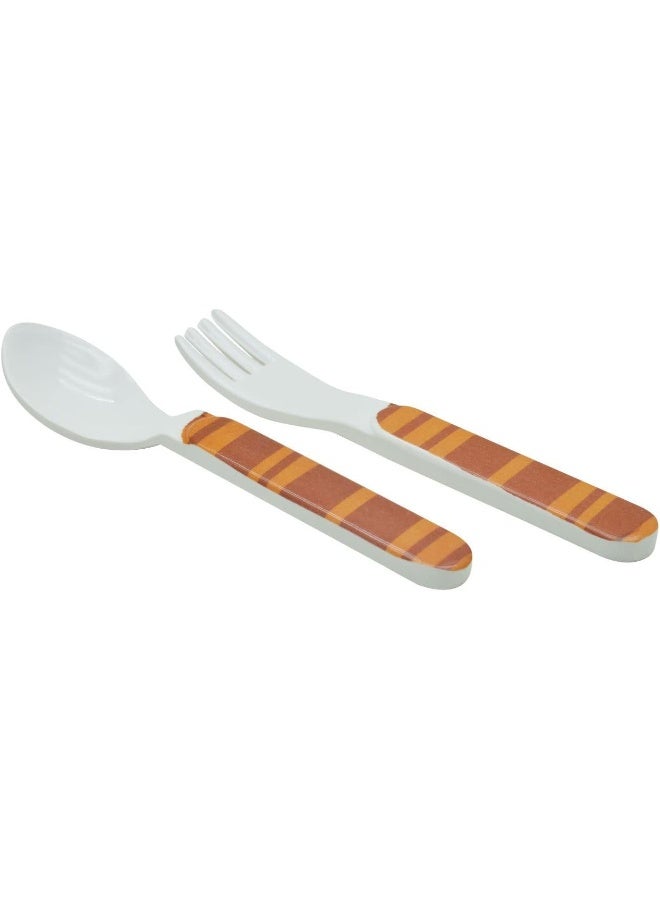 DINEWELL مجموعة ملاعق وشوك للأطفال ديناويل، ملعقة نمر، DWC2148TIG، 6" - Image 2