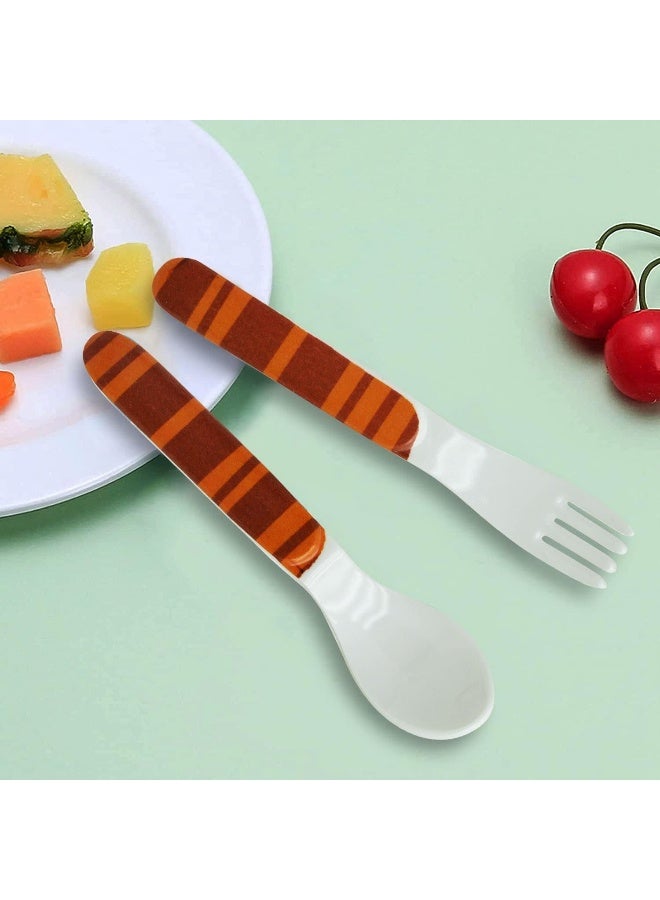 DINEWELL مجموعة ملاعق وشوك للأطفال ديناويل، ملعقة نمر، DWC2148TIG، 6" - Image 5