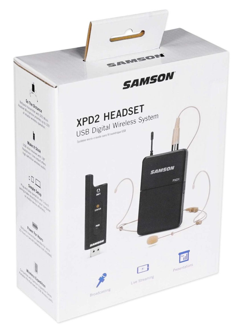 Samson SAMSON XPD2 Headset USB Digital Wireless System (SWXPD2BDE5), BLK  - Image 5