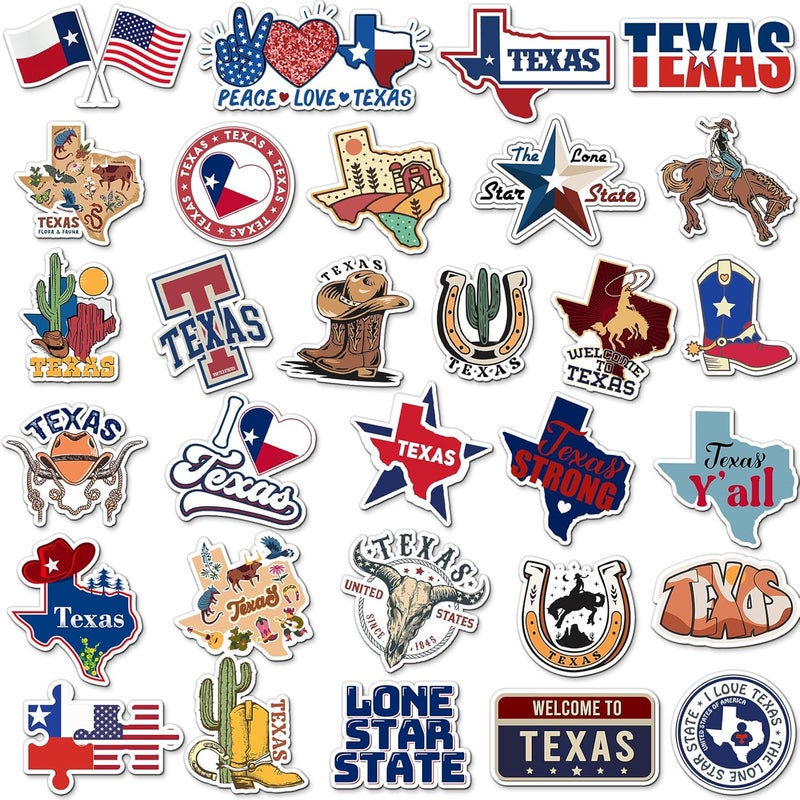 Konohan 30 Pcs Texas Souvenirs Gifts Texas Magnet for Refrigerator City Magnetic Refrigerator Stickers for Home Decoration - Image 1