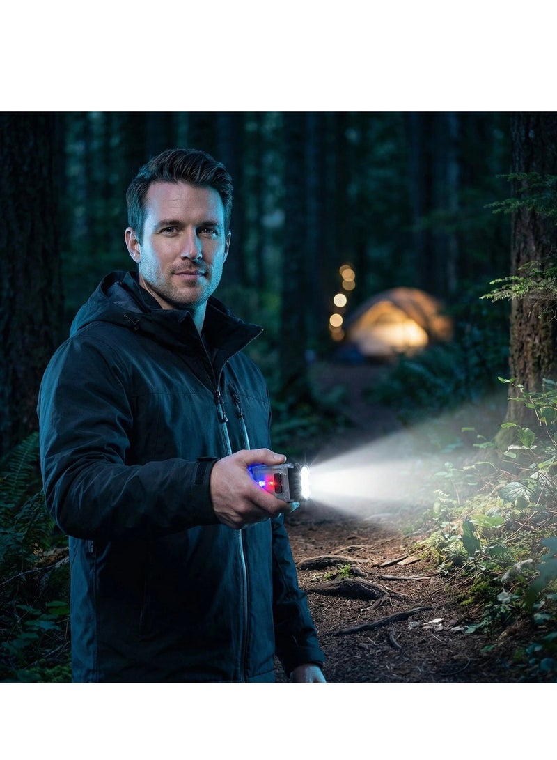 Y&D Flahlight LED Small Flashlight Powerful Super Bright Light with 80° Swivel Head Clip COB Light - Mini Pocket with Keychain and USB Rechargeable IP67 Waterproof with Tail Magnet - Image 4